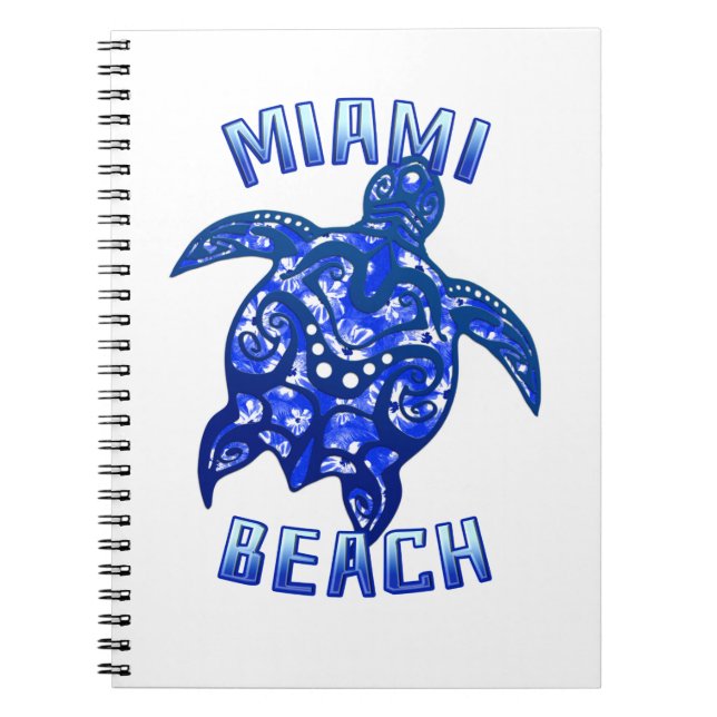 Miami Beach Florida Vacation Tribal Turtle Notizblock (Vorderseite)