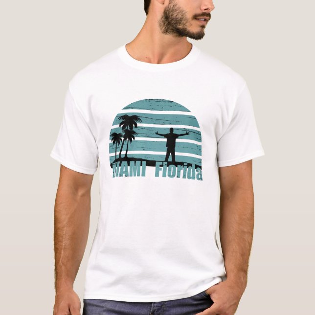 Miami Beach Florida Vintag T-Shirt (Vorderseite)