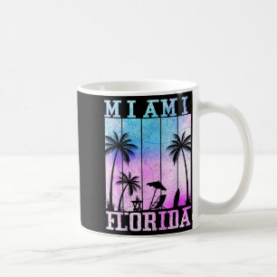 Miami Beach Florida Vintage Palmenbaum Sonnenunter Kaffeetasse