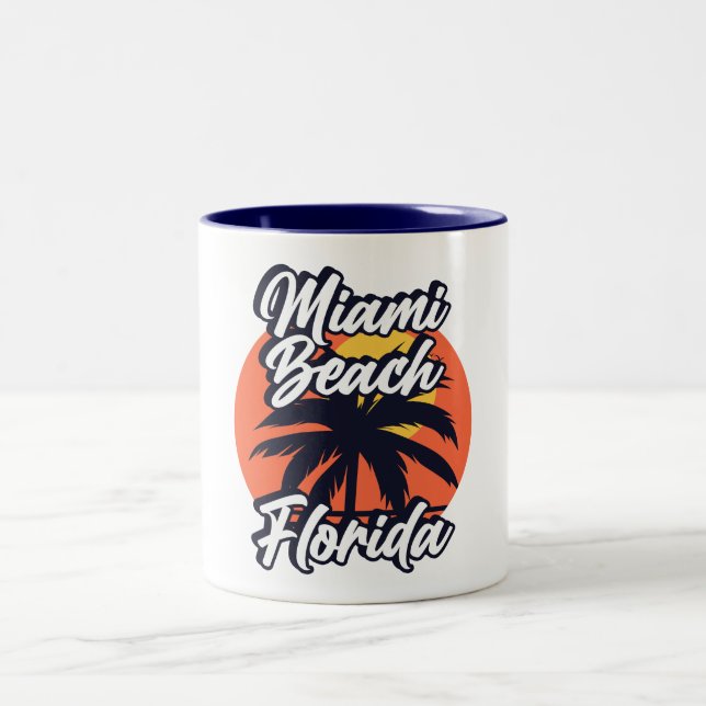 Miami Beach, Florida Zweifarbige Tasse (Mittel)