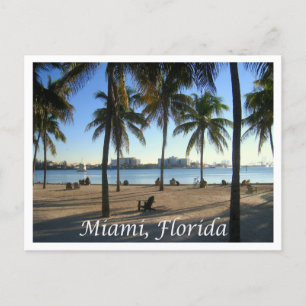 Miami Beach Floride, carte postale coucher de sole