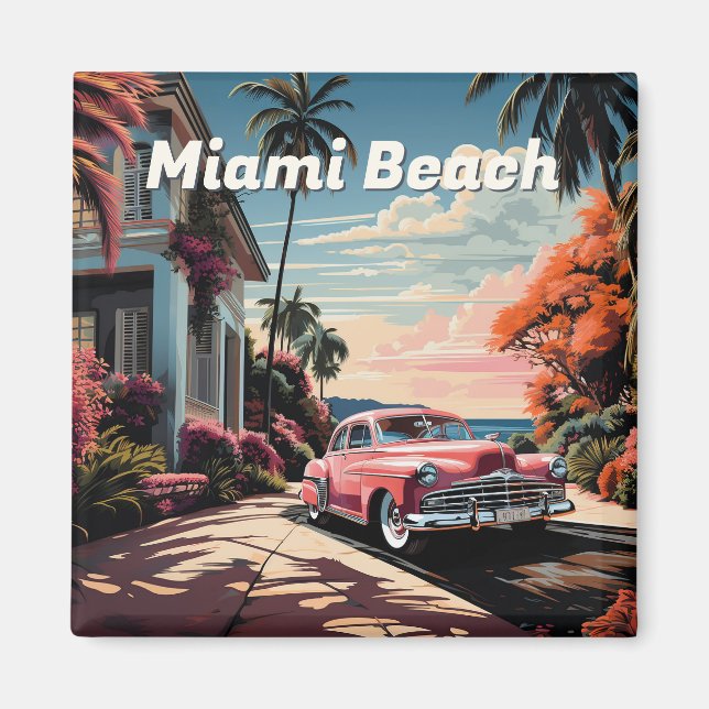 Miami Beach Garden Villa aus den 50er Jahren Magnet (Vorne)