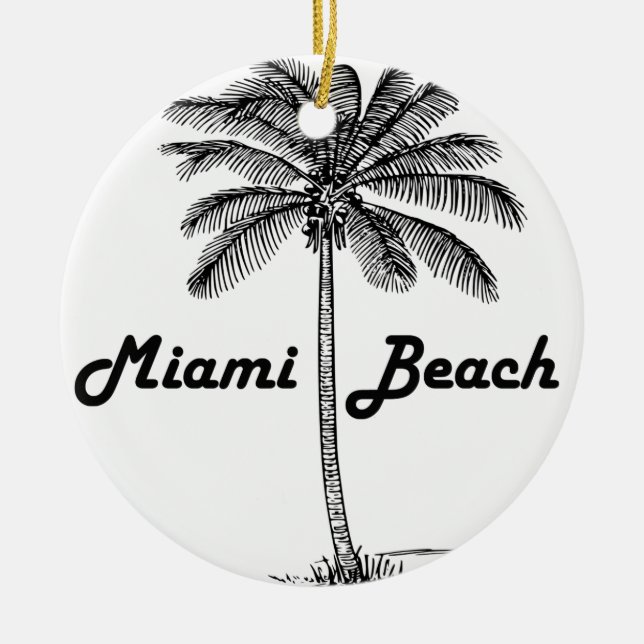 Miami Beach Keramik Ornament (Vorne)