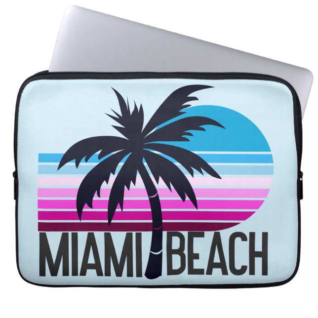 Miami Beach Laptopschutzhülle (Vorderseite)