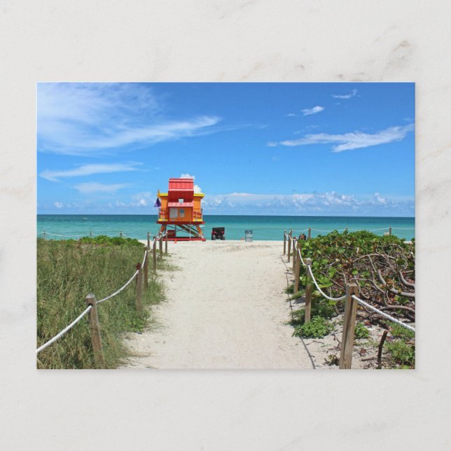 Miami Beach Life Guard Station Postcard Postkarte (Vorderseite)
