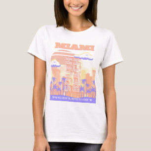 Miami Beach, Miami Travel Art, Preppy Room, Pastel T-Shirt