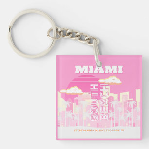 Miami Beach, Miami Travel Art, Preppy, rose