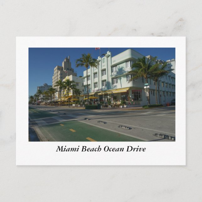 Miami Beach Ocean Drive Postkarte (Vorderseite)