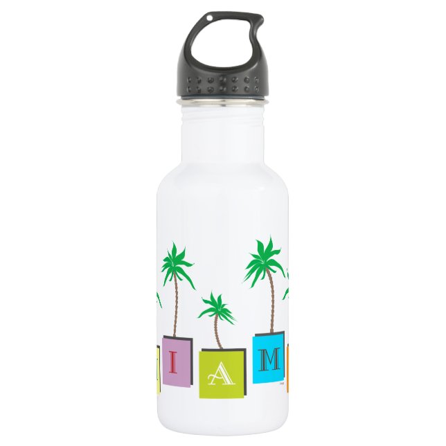 Miami Beach Palms Trinkflasche (Vorderseite)