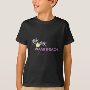 Miami Beach Pink Gray T-Shirt