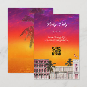 Miami Beach Regenbogen-Reihe Charleston Palme Hoch Begleitkarte