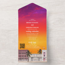 Miami Beach Regenbogenreihe Charleston Palme Hochz