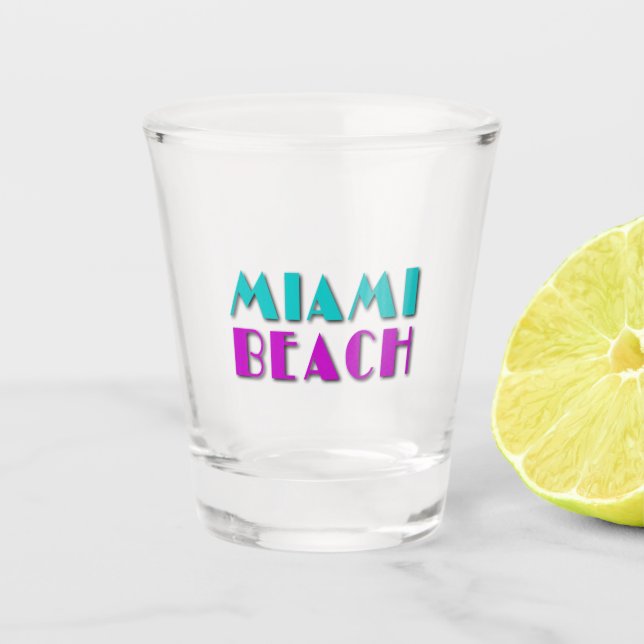 Miami Beach Schnapsglas (Vorderseite)