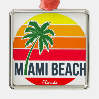 Miami Beach Silbernes Ornament