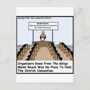 Miami Beach Straußenkongress Funny Gifts & T-Shirt Postkarte