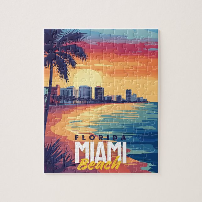 Miami Beach Sunset | Lebhafte Florida-Küste (Vertikal)