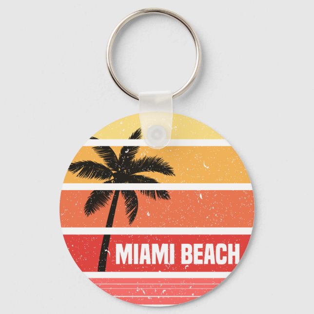 Miami beach T-Shirt Schlüsselanhänger (Vorderseite)
