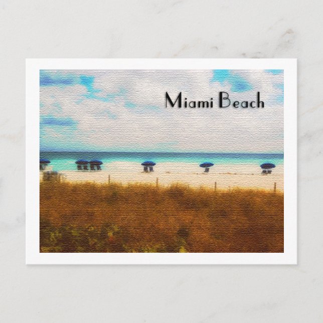 Miami Beach Umbrellas Postkarte (Vorderseite)