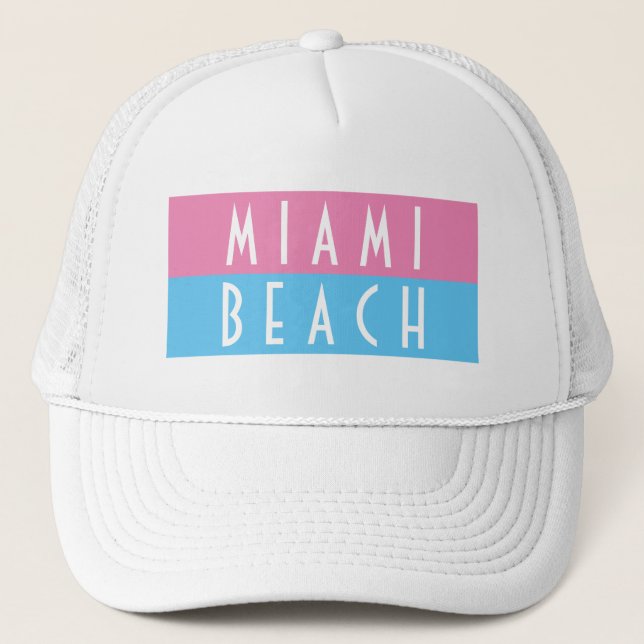 Miami Beach Vice Trucker Hat Truckerkappe (Vorderseite)