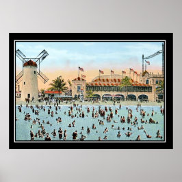 Miami Beach Vintag Print Poster