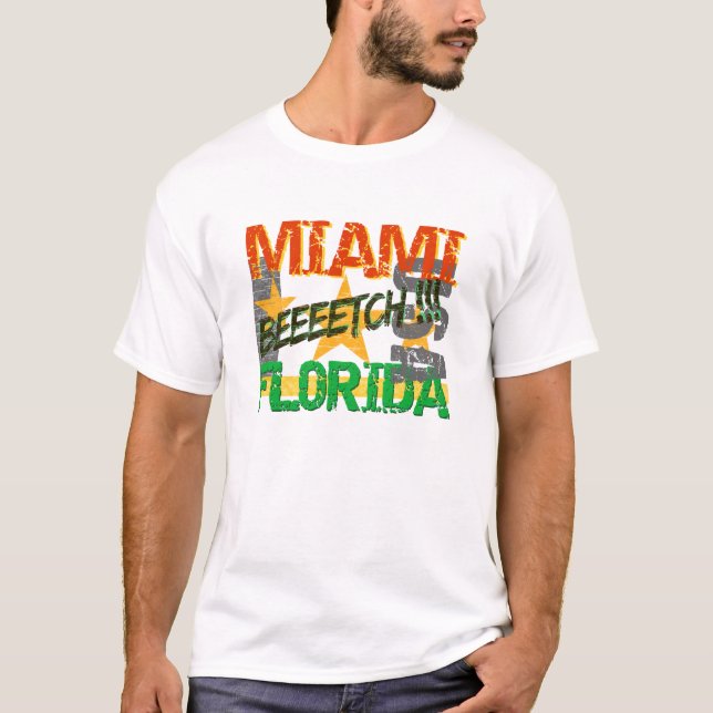 Miami Beeetch Shirt - wählen Sie Stil (Vorderseite)