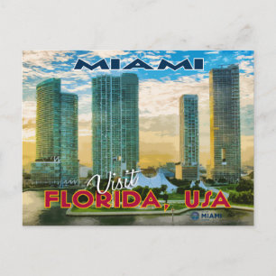 Miami, Besuchen Sie Florida Postkarte