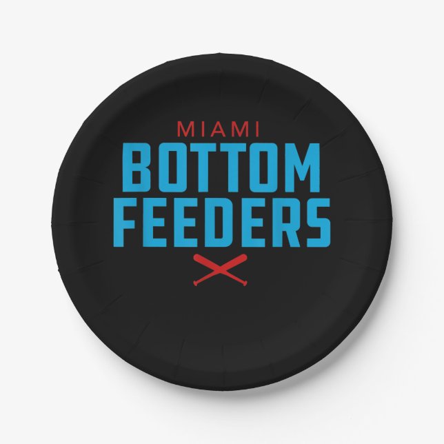 Miami Bottom Feders Baseball-Geschenk Pappteller (Vorderseite)