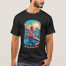 Miami Brickell Woman in einem Hotel auf dem Dach T-Shirt