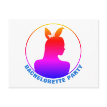Miami Bunny Girl Junggeselinnen-Abschied Einladung