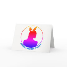 Miami Bunny Girl Junggeselinnen-Abschied Einladung