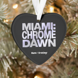Miami Chrome Dawn Flüssigmetall Y3K Ästhetik Kunst Ornament