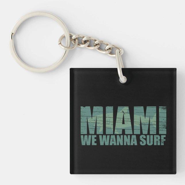 Miami City Florida blau Schlüsselanhänger (Vorderseite)