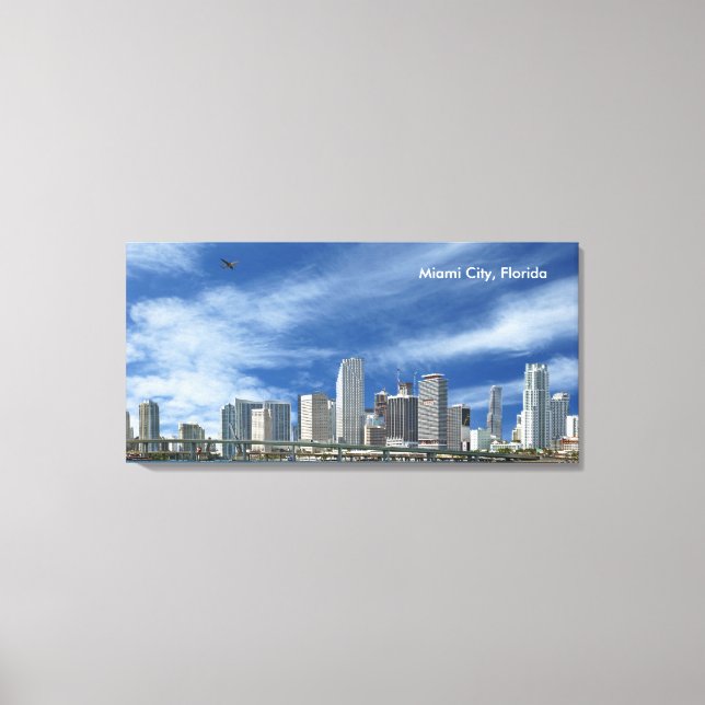 Miami City, Florida Leinwanddruck (Vorderseite)