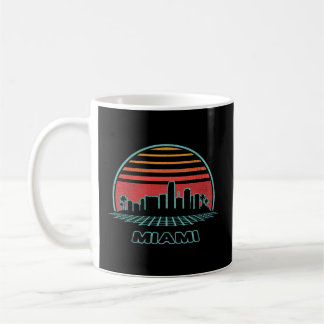 Miami City Skyline 80er Style Kaffeetasse