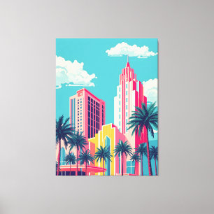 Miami City Vibes Leinwanddruck