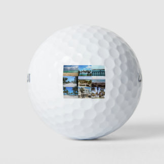 Miami Collage - 50 Shades of Blue Golfball