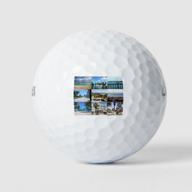 Miami Collage - 50 Shades of Blue Golfball (Vorderseite)