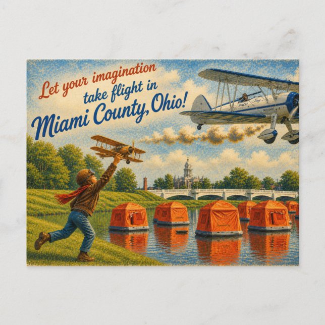 Miami County Ohio Postkarte (Vorderseite)