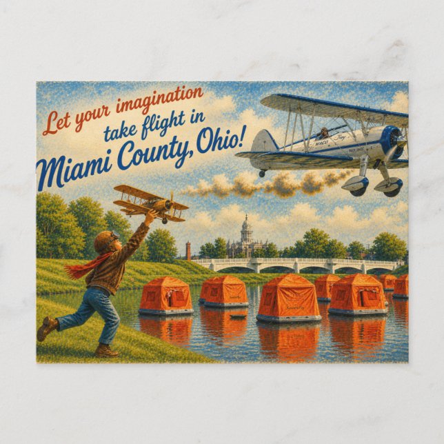 Miami County Ohio Postkarte  (Vorderseite)