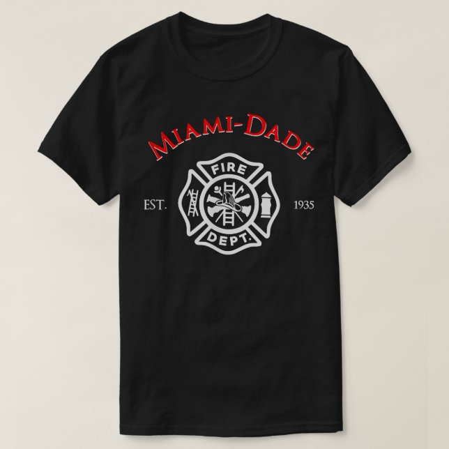 Miami Dade Florida Fire Rescue Department Firefoh T-Shirt (Design vorne)