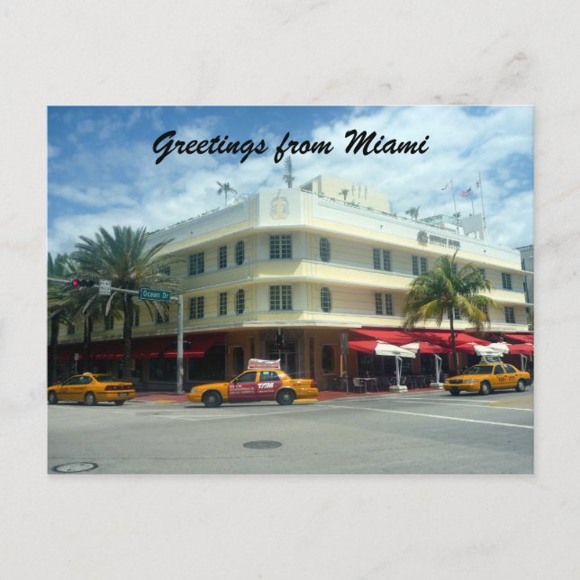 Miami-Deko-Taxen Postkarte (Vorderseite)