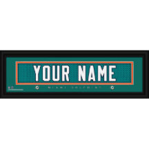 Miami Dolphins NFL Letter Art Black Gerahmt Print