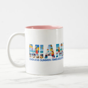Miami Endloser Sommer Zeitloser Stil Zweifarbige Tasse