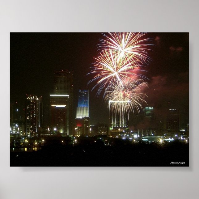 Miami Fireworks Poster (Vorne)