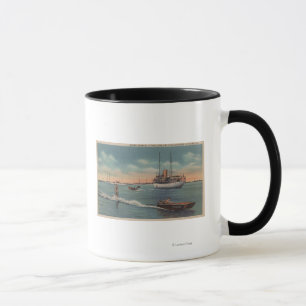 Miami, FL - Wasserski, Holzboot Tasse