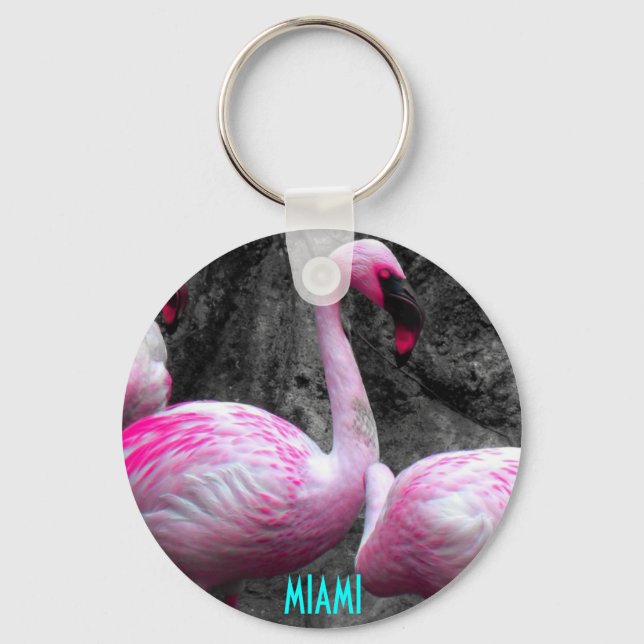 ~Miami Flamingo~ SCHLÜSSELANHÄNGER (Vorderseite)
