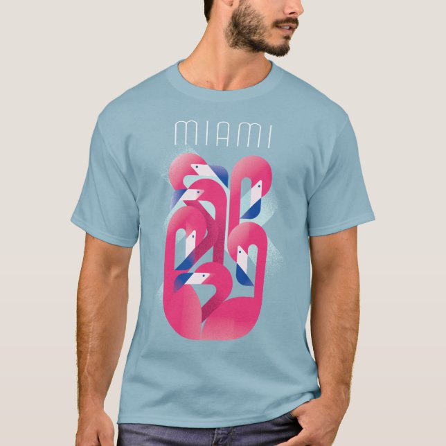 Miami-Flamingo T-Shirt (Vorderseite)