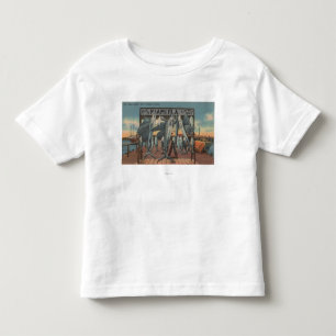 Miami, Florida - Ansicht von Pier 5 mit gefangenen Kleinkind T-shirt