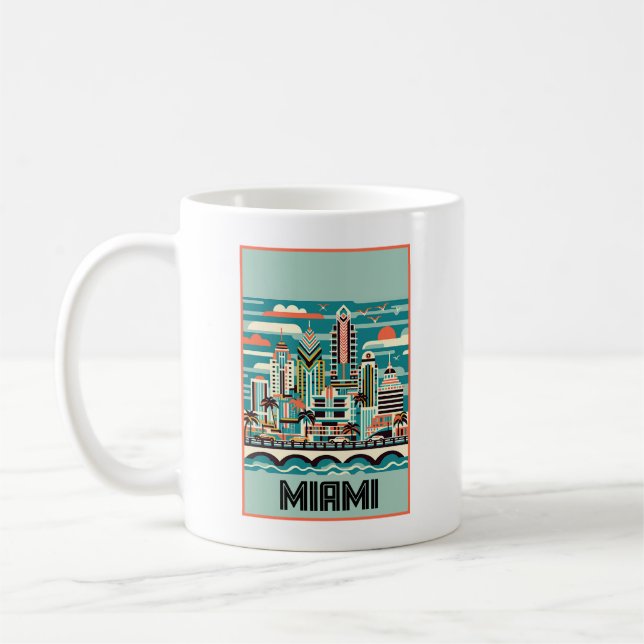 Miami Florida Art Deco Kaffeetasse (Links)