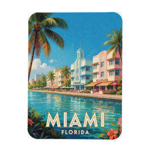 Miami Florida Art Deco Reise  Magnet